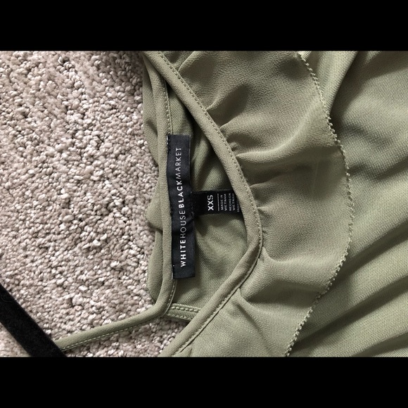 Fancy olive green top - Picture 2 of 3